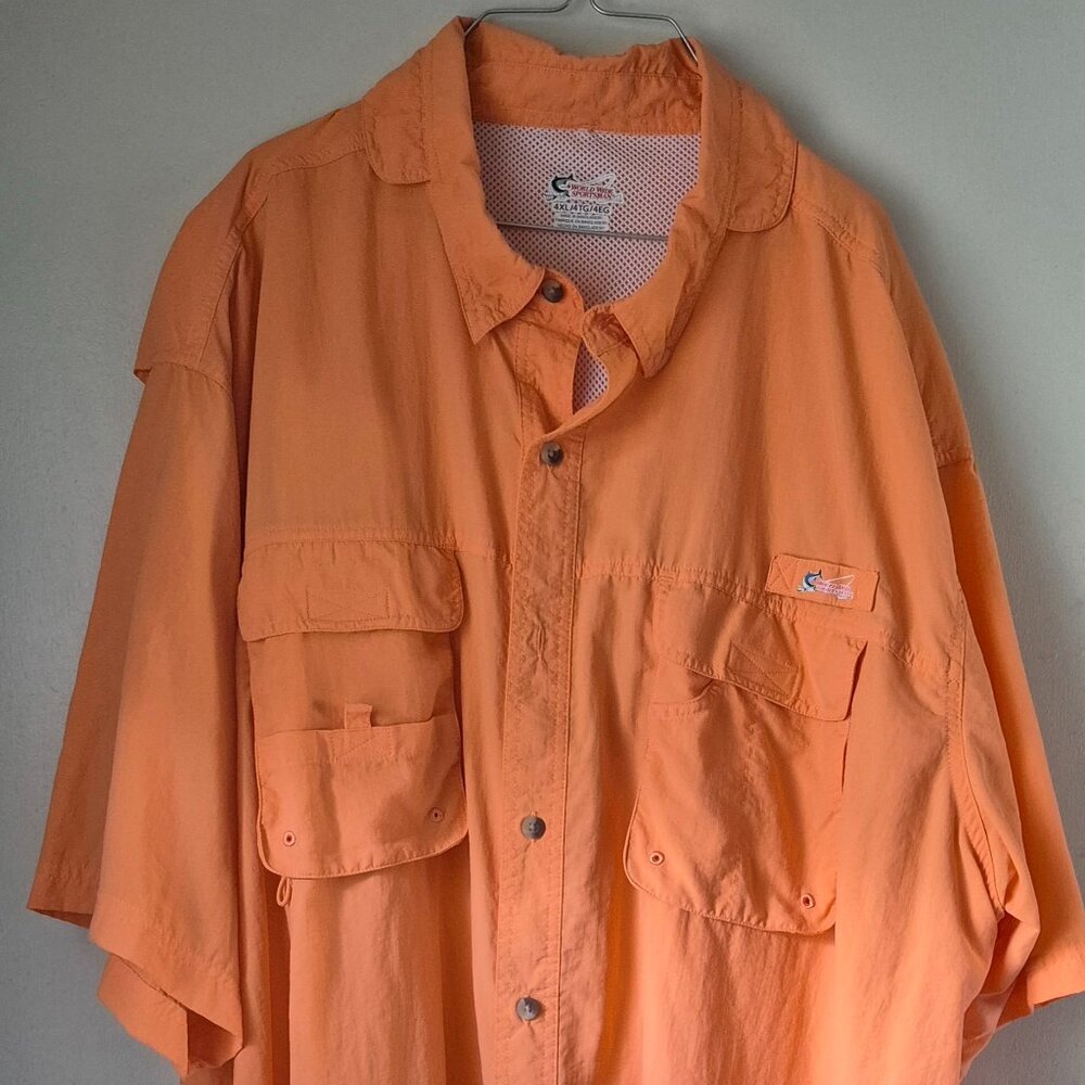 World Wide Sportsman Ultimate Angler Casual SS Button-Down Shirt Men's Size 4XL